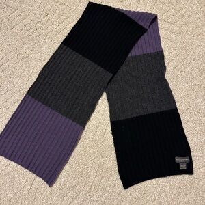 Banana Republic Black Grey and Purple Cashmere Scarf